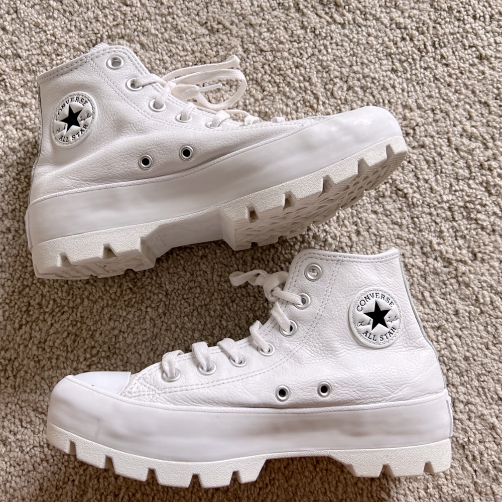 High top converse - leather platform